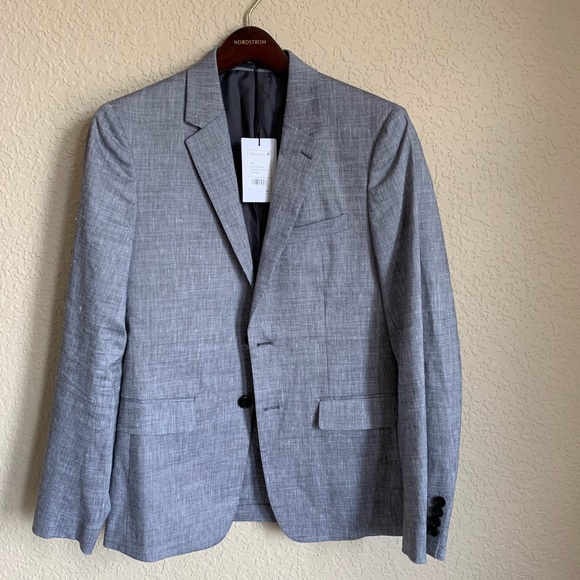 Theory 36R grey melange slubbed summer Gansevoort